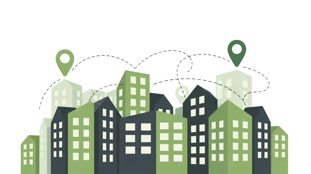 Ilustração de entrega na cidade